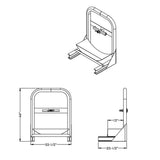 Spare Tire Carrier 22.5, 24.5 Tires 13" Tray
