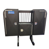 68"H x 80"L Textured Black Powder Coat Aluminum Diamond Plate Cab Rack
