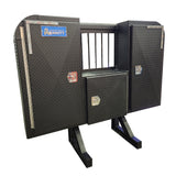 68"H x 80"L Textured Black Powder Coat Aluminum Diamond Plate Cab Rack