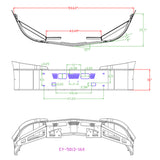 16" Intl LT Series 2017+ SB Chrome Bumper with Step, Vent, Fog, Tow Cut Outs