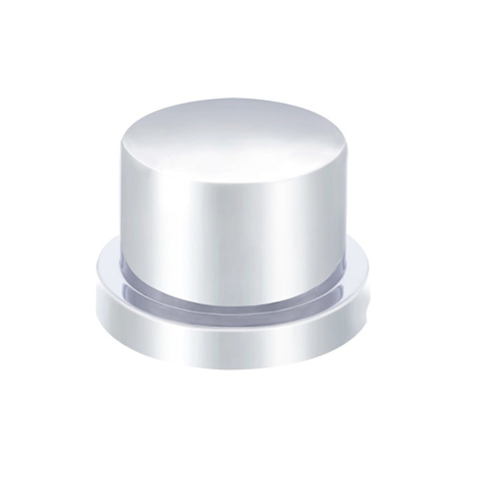 7/16" x 1/2" Chrome Plastic Flat Top Nut Cover "“ Push-On