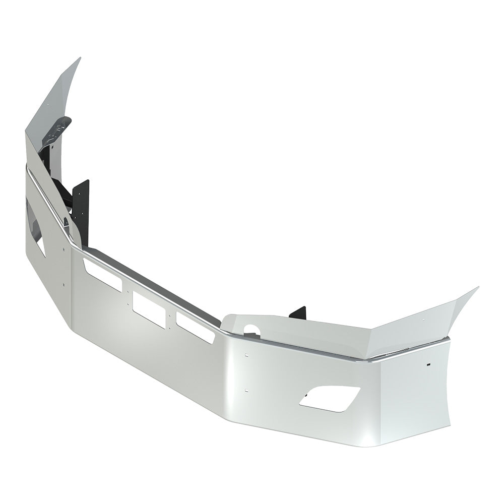 18" FL Cascadia SBA Chrome Bumper with Vent, Tow, Radar and Fog