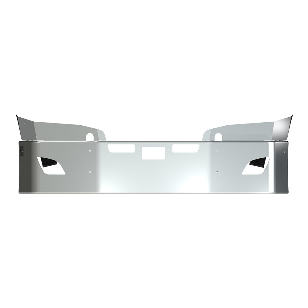 18" FL Cascadia SBA Chrome Bumper with Vent, Tow, Radar and Fog