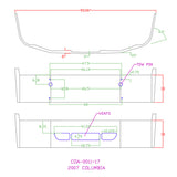 FL Columbia 18" SBA Chrome Bumper with Tow and Vent Cut Outs