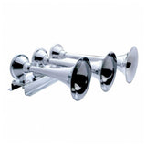 3 Trumpets Left Horizontal Chrome Train Horn