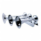 3 Trumpets Right Horizontal Chrome Train Horn