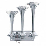 3 Trumpets Right Horizontal Chrome Train Horn
