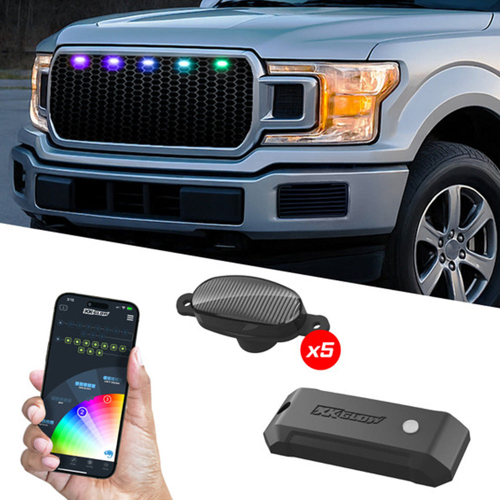 XKMax Five Piece Grill RGB Light LED Kit