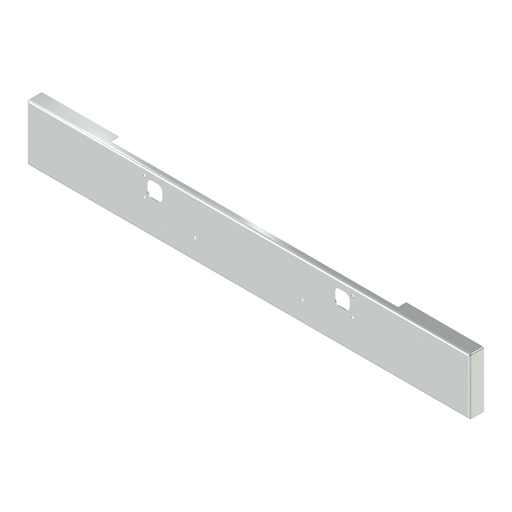 KW W900 and W900L 12" Boxed End Chrome Bumper with Tow Holes