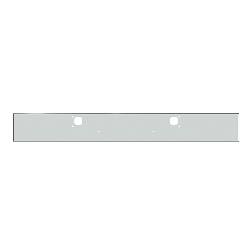 KW W900 and W900L 12" Boxed End Chrome Bumper with Tow Holes