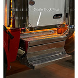 Peterbilt 589 FX Down Glow Cab Panels with 3/4" Amber Button Lights - Single Block Plug