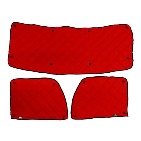 Peterbilt 567, 579, 589 ZenEclipse blackout window covers - red for semi trucks