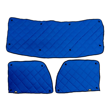 Peterbilt 567, 579, 589 ZenEclipse blackout window covers - cobalt blue for semi trucks