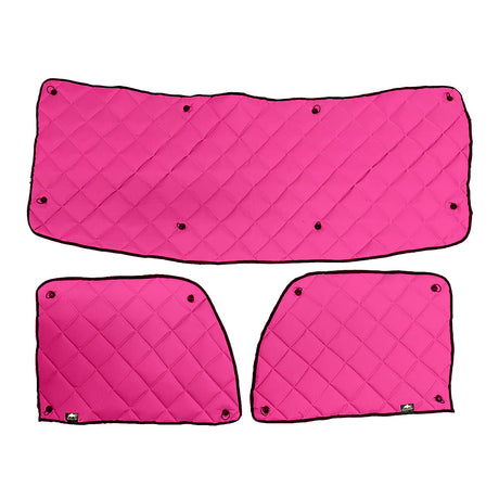 Peterbilt 567, 579, 589 ZenEclipse blackout window covers - highlighter pink for semi trucks