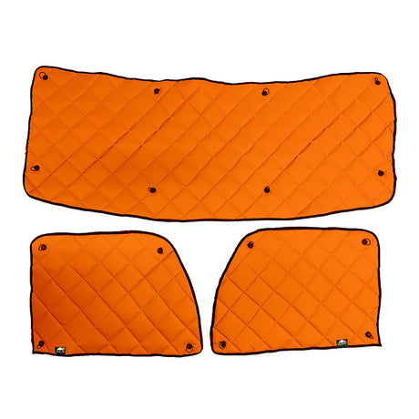 Peterbilt 567, 579, 589 ZenEclipse blackout window covers - florescent orange for semi trucks