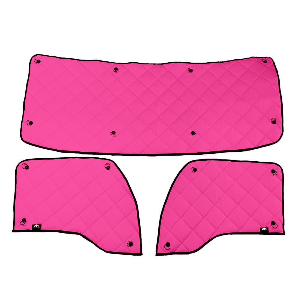 Kenworth T680, T880, W990 ZenEclipse Blackout Window Covers - Highlighter Pink