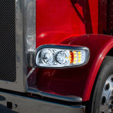 PB389, 388, 567 Chrome High Power w/ Turn, Position Light Headlight