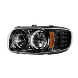 PB389, 388, 567 Black High Power w/ Turn, Position Light Headlight