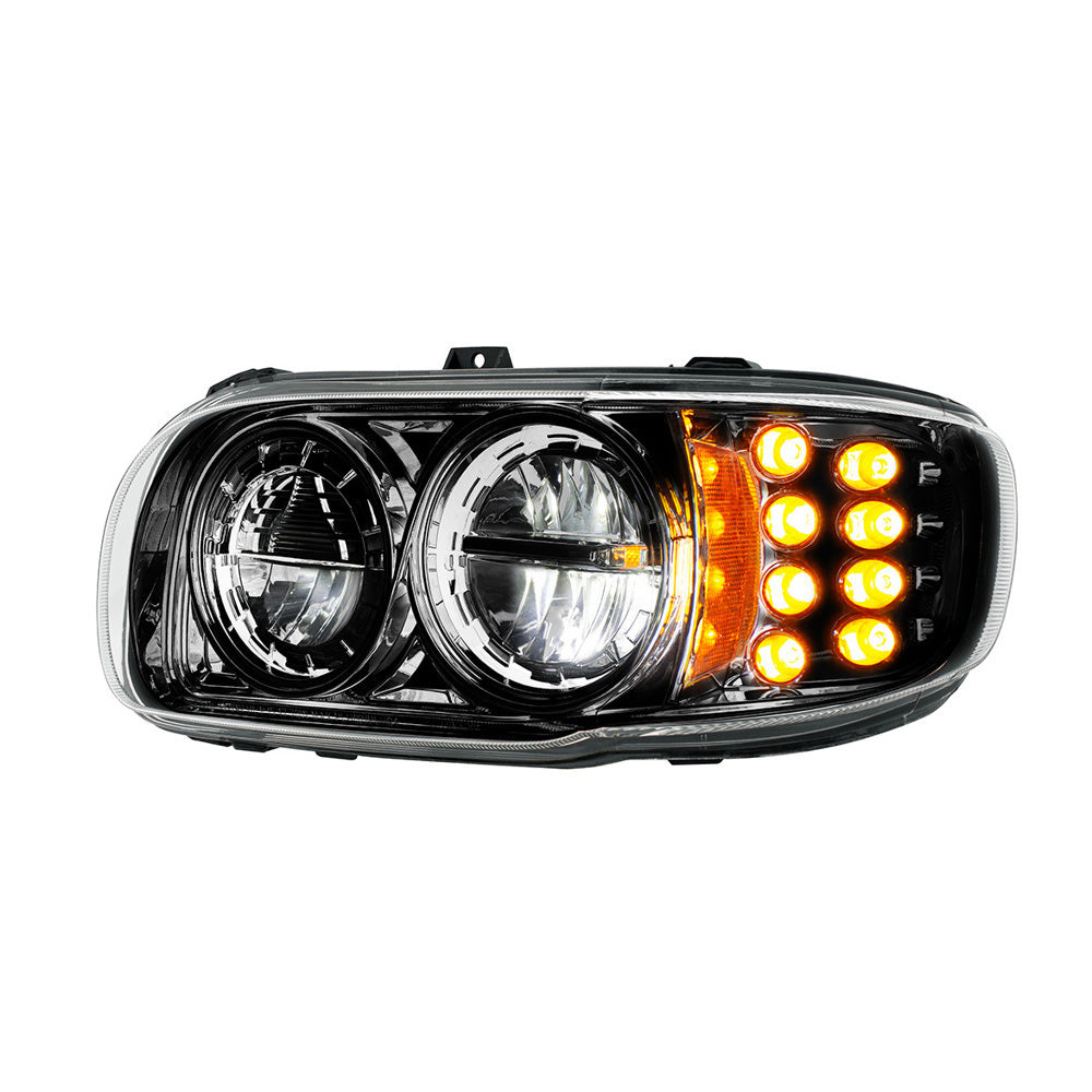 PB389, 388, 567 Black High Power w/ Turn, Position Light Headlight