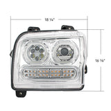 Kenworth W990 Chrome High Power LED Turn, LED Halo Light Headlight