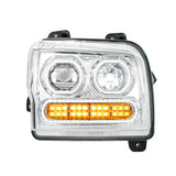 Kenworth W990 Chrome High Power LED Turn, LED Halo Light Headlight