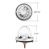 3-1/2" Double Fury 4 LED Clear Glass Watermelon Light