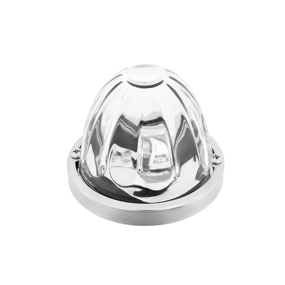 3-1/2" Double Fury 4 LED Clear Glass Watermelon Light