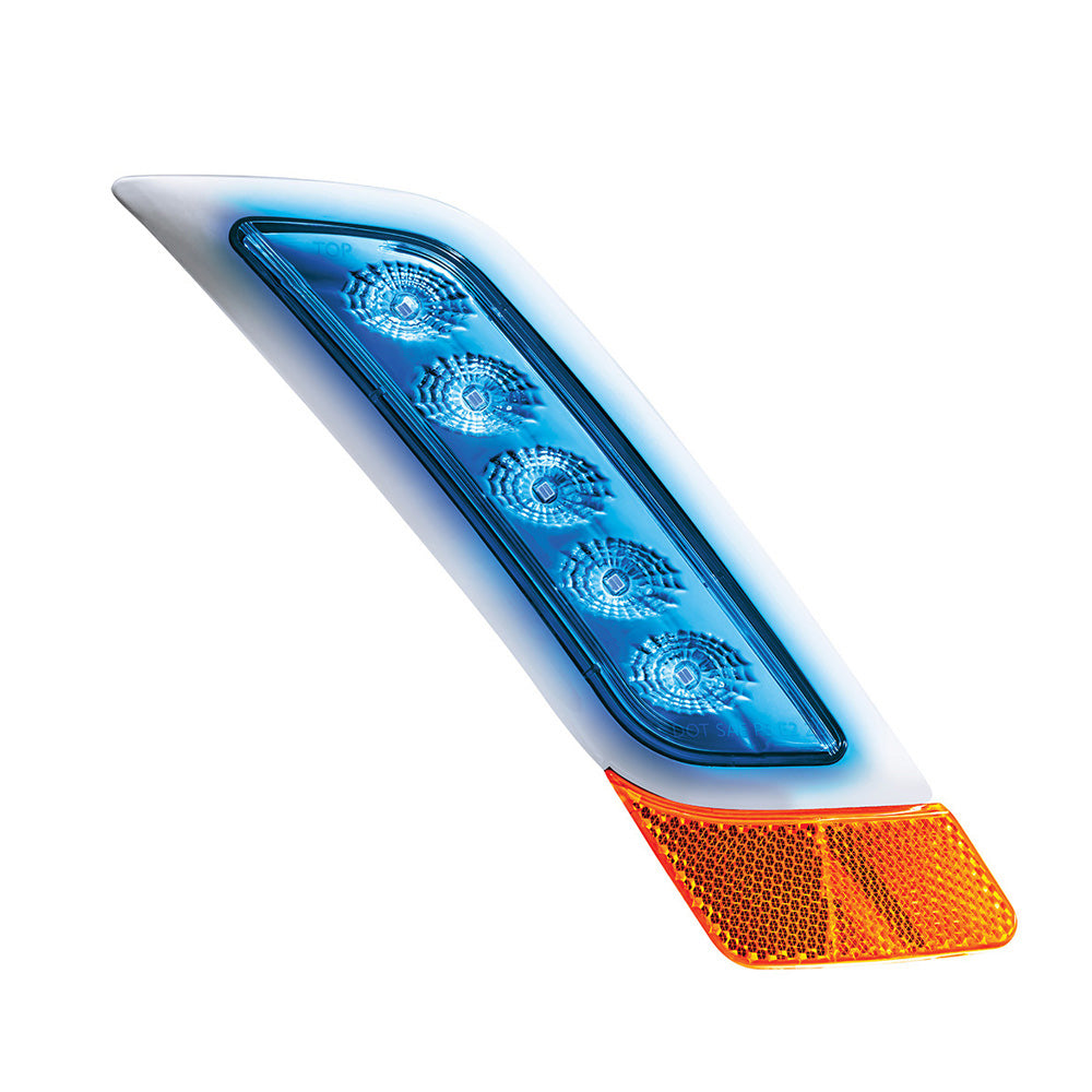 Double Fury Amber, Blue 5 LED Fender Turn Signal for PB 579, 587 "“ PS
