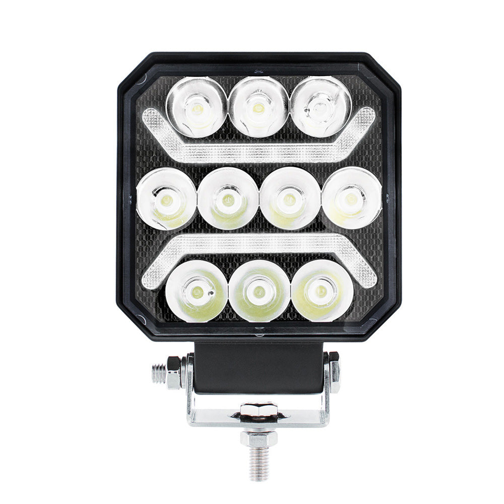 LED Work light with Ten LEDs and "U" Light Guide
