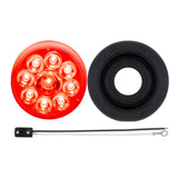 2-1/2" Round Reflector Marker and Clearance Light Kit - Red/Red
