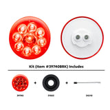 2-1/2" Round Reflector Marker and Clearance Light Kit - Red/Red