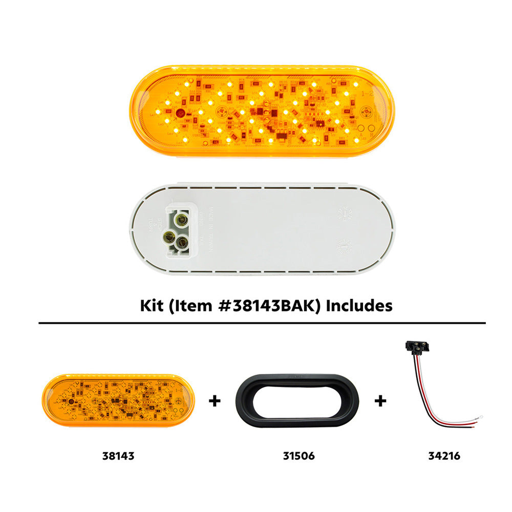 6" Oval Sequential Light Kit with Amber LED