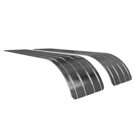 112"L SRC-22 heavy-duty stainless steel rolled-edge half fender