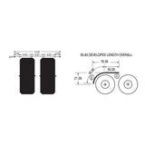 77" Stainless Steel Ribbed Half Fenders