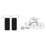 57" SRC 22 Stainless Steel Smooth Classic Half Fenders