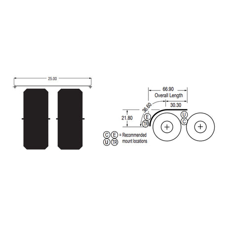 57" Src 22 stainless steel smooth Classic half fenders, close-up