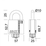 Abloy 10MM Weather Proof Pad Lock