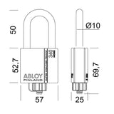 Abloy 2" Shackle Weather Proof Pad Lock