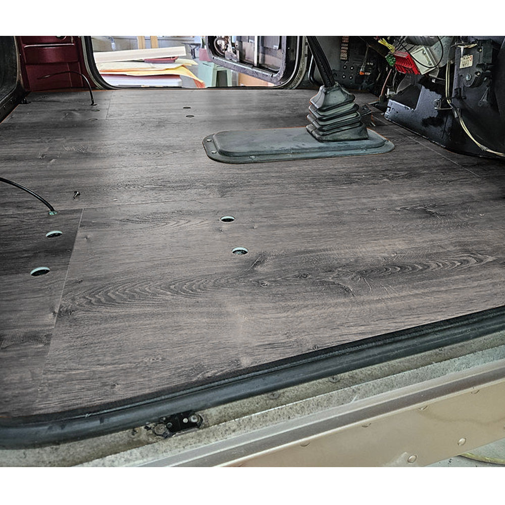 Peterbilt 379 1988 - 2004 Vinyl Plank Wood Flooring with Shifter Cutout