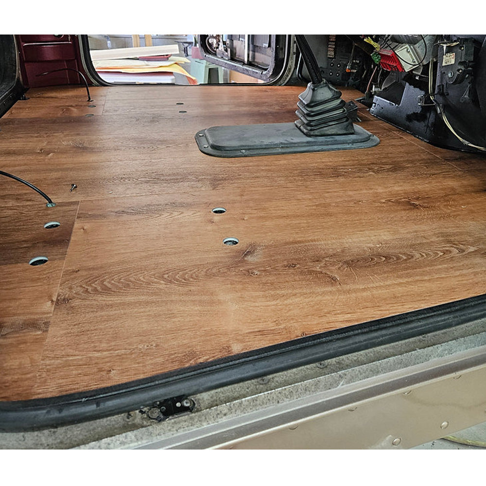 Peterbilt 379 1988 - 2004 Vinyl Plank Wood Flooring with Shifter Cutout