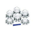 Front and rear axle pointed cover kit, 33mm thread-on nut covers