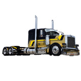 Peterbilt 589 AERO Stainless Steel Drop Visor without Factory Visor