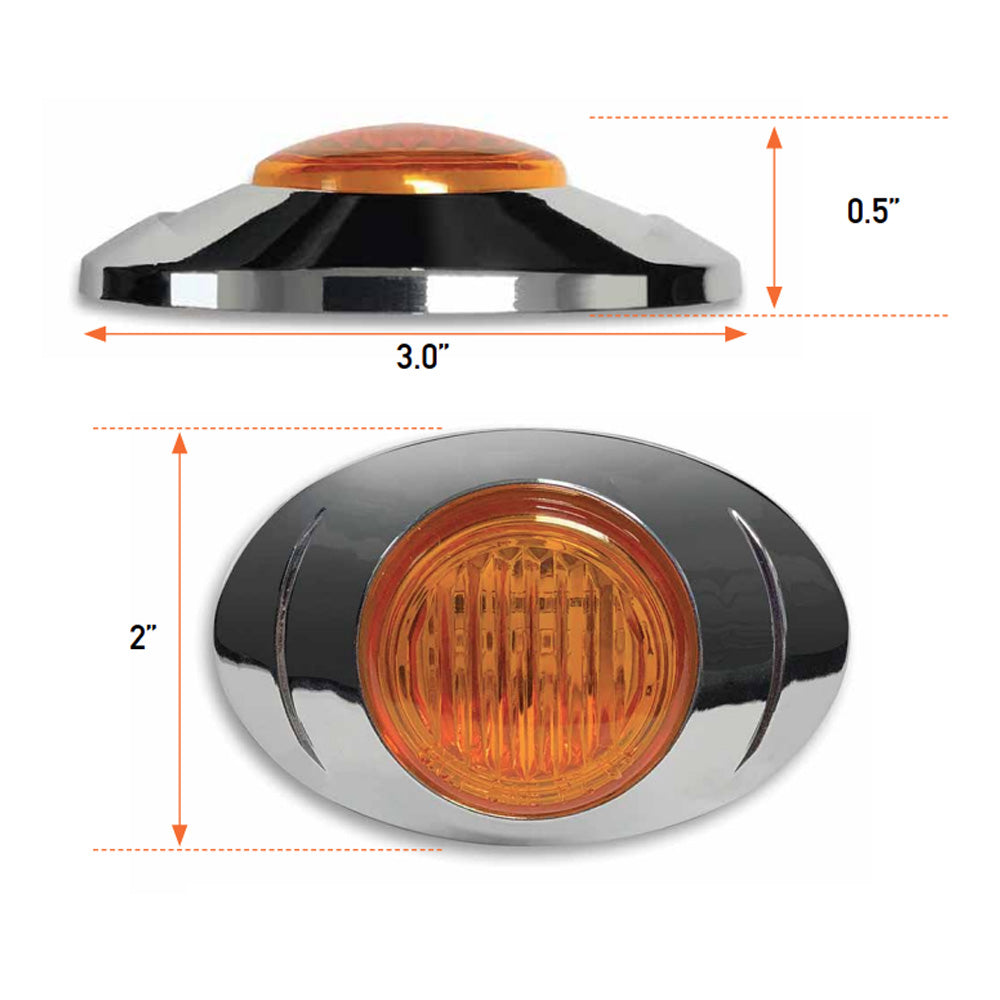 Granite Amber/Clear Marker LED Light