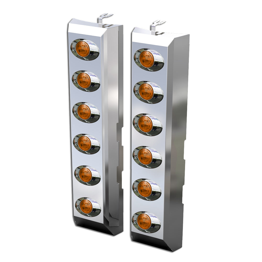 Peterbilt 589 2024+ Front SS Breather Light Bar with 12 H3 LED Lights