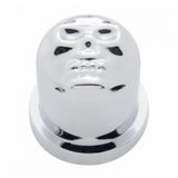 3/4" x 1-1/2" Chrome Skull Nut Cover, Push On