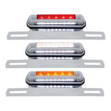 Chrome Die-Cast License Plate LED Light & Bracket with 3rd LED Light