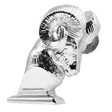 Chrome Large Ram Head Hood Ornament