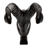 Matte Black Large Ram Head Hood Ornament