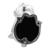 Chrome Smiling Pig with Wings Hood Ornament
