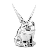 Chrome Smiling Pig with Wings Hood Ornament